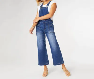 COCO + CARMEN EVERSTRETCH CAPRI OVERALLS IN 4TH OF JULY: DARK DENIM 