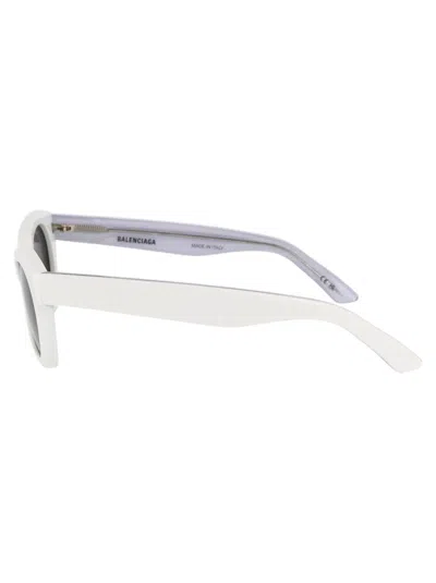 Shop Balenciaga Sunglasses In 005 White White Grey