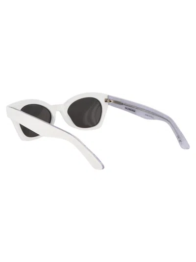 Shop Balenciaga Sunglasses In 005 White White Grey