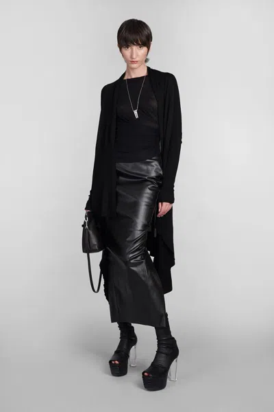 Shop Rick Owens Dirt Pillar Skirt In Black