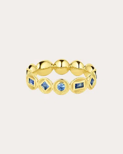 Jennifer Demoro Women's Sapphire Bezel Eternity Ring In Blue