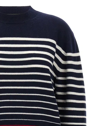 Shop Apc A.p.c. 'billie' Navy Wool Sweater In Blue