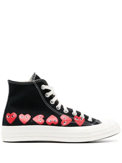 Comme Des Garçons Play X Converse X Converse Chuck Taylor Canvas Sneakers In Black