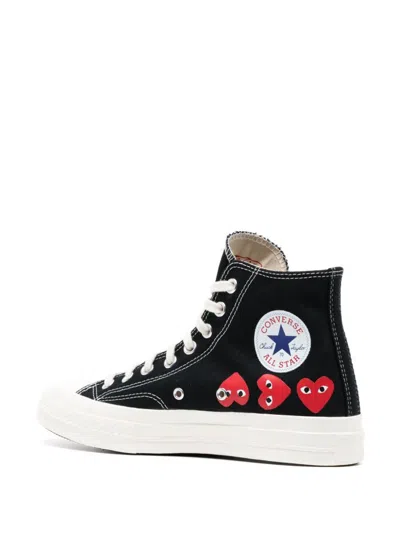 Shop Comme Des Garçons Play X Converse Multi Red Heart Chuck Taylor All Star '70 High Sneakers In Black