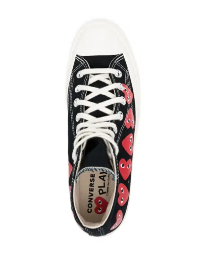 Comme Des Garçons Play X Converse X Converse Chuck Taylor Canvas Sneakers In Black