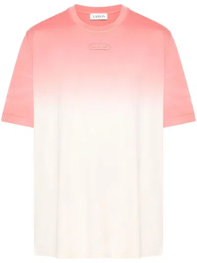 Shop Lanvin Degradé T-shirt In Beige