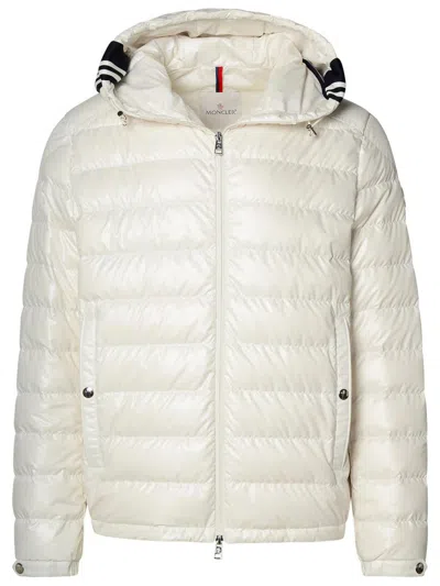 Moncler White Polyester Down Jacket In White
