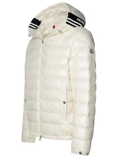 Moncler White Polyester Down Jacket In White