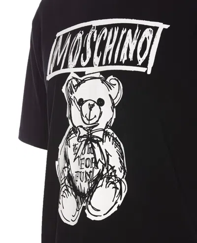 Shop Moschino T-shirts And Polos In Black