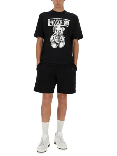 Shop Moschino T-shirts And Polos In Black