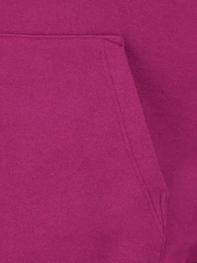 Saint Laurent Cotton Sweatshirt With Hood And Kangaroo Pocket In Violet
