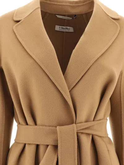 Shop 's Max Mara "esturia" Midi Wool Coat In Beige