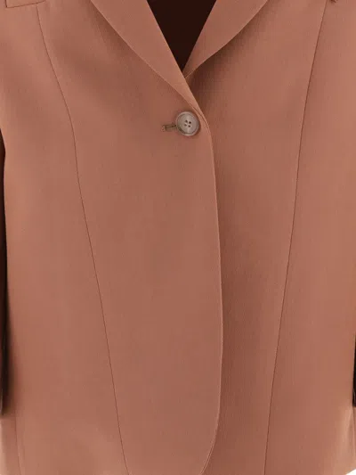 Acne Studios Single-breasted Blazer With Tailored Fit In Brown