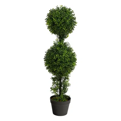 Homplanti 34" Boxwood Double Ball Topiary Artificial Tree
