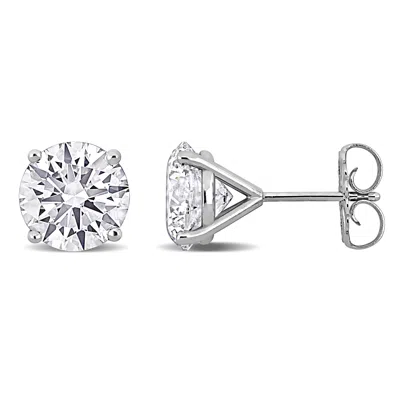 Created Forever 5ct Tw Lab-grown Diamond Martini-style Stud Earrings In 14k White Gold In White