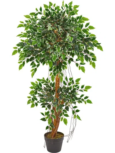 Homplanti 4' Variegated Ficus Artificial Tree
