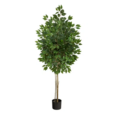 Homplanti 64" Ficus Artificial Tree Uv Resistant (indoor/outdoor)