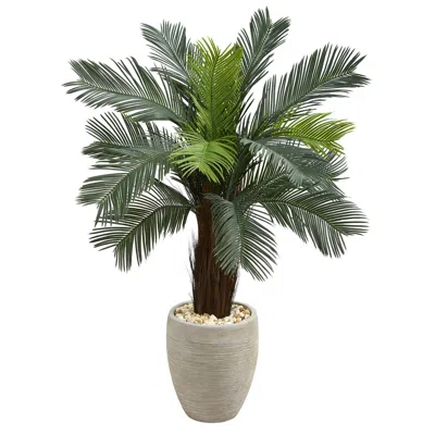 Homplanti 4.5' Cycas Artificial Tree In Planter Uv Res(indoor/outdoor)