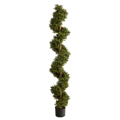 Homplanti 6' Boxwood Spiral Topiary Artificial Tree (indoor/outdoor)