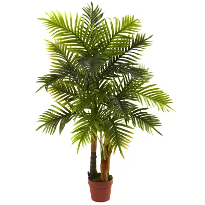 Homplanti 4' Areca Palm Tree (real Touch) X 18 W/130 Lvs