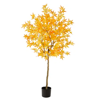 HOMPLANTI 5' AUTUMN MAPLE ARTIFICIAL FALL TREE 