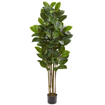Homplanti 58" Rubber Leaf Artificial Tree