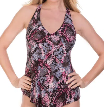 Magicsuit Taylor Racerback Underwire Tankini Top In Pink In Multi