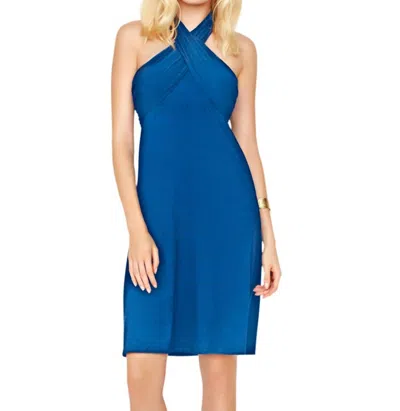 Gottex Lattice Beach Dress In Got Lattice Blue In Blue