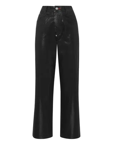 Philipp Plein Iconic Plein Loose-denim Jeans In Multi
