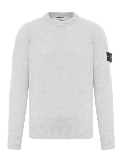 Shop Stone Island Wool Sweater In Grey