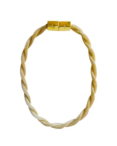 Holst + Lee Twisted Mesh Necklace Gold In Gold