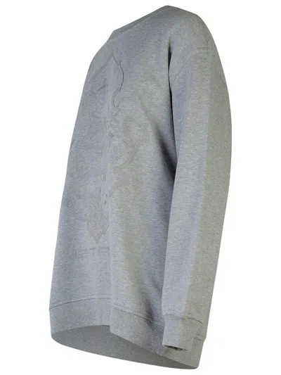 Shop Etro Gray Cotton Sweatshirt