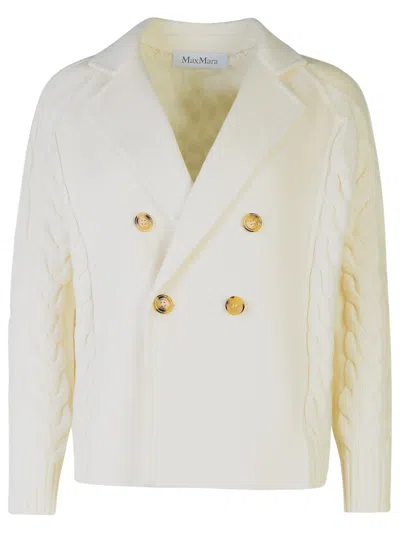 Max Mara Micio Double-breasted Cable-knit Wool And Cashmere-blend Jacket