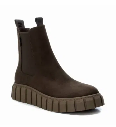 Xti Women's Suede Booties In Khaki In Green