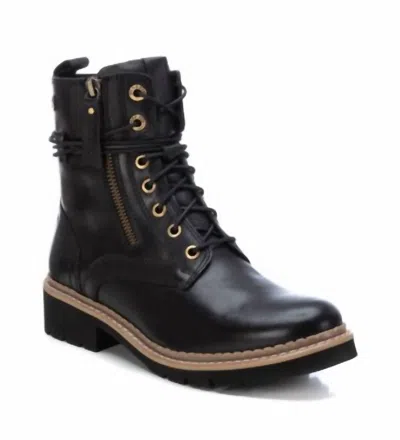Xti Women's Carmela Leather Booties In Black In Black
