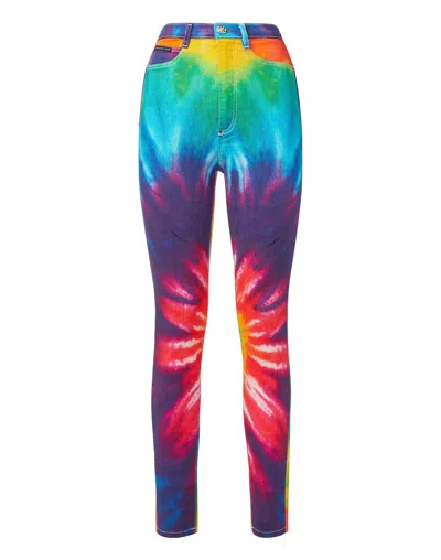 Philipp Plein Tie Dye Print Skinny Jeans In Multi