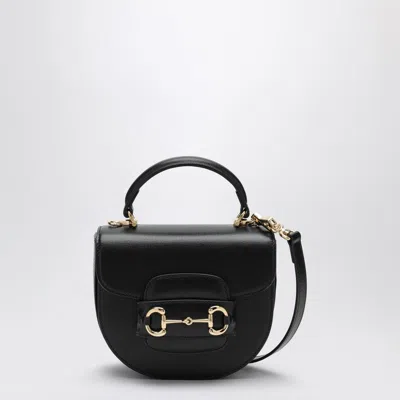 Gucci Elegant Mini Horsebit Handbag 18x15x6.5 Cm In Black