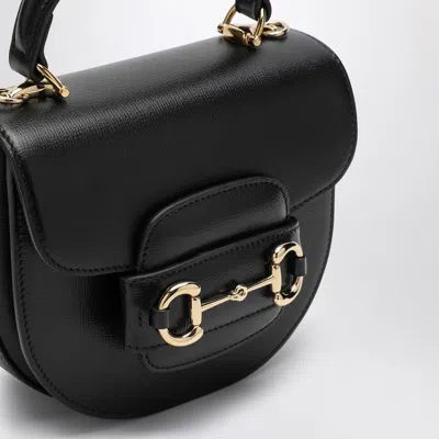Gucci Elegant Mini Horsebit Handbag 18x15x6.5 Cm In Black