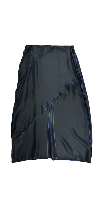 6397 Deconstructed Midi Skirt Black