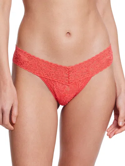 Hanky Panky Signature Lace Original Rise Thong Underwear In Pink