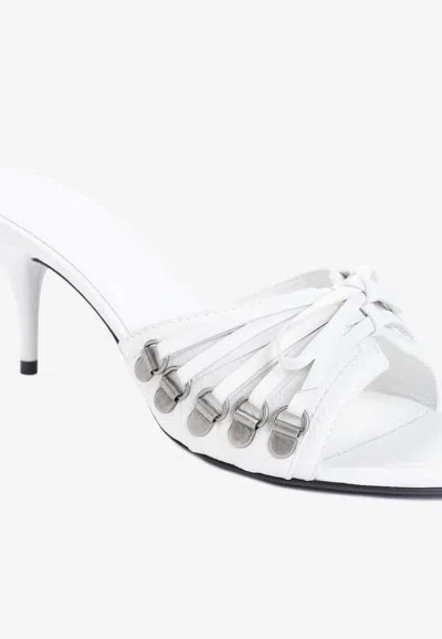 Shop Balenciaga Cagole 70 Leather Sandals In White