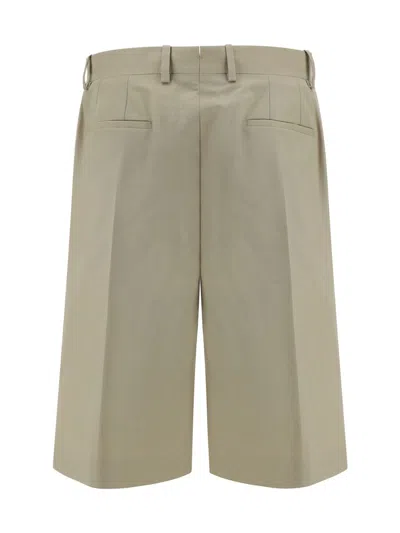 Shop Ferragamo Bermuda Shorts In Beige/khaki