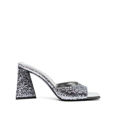 Attico Mini Devon Mules In Silver