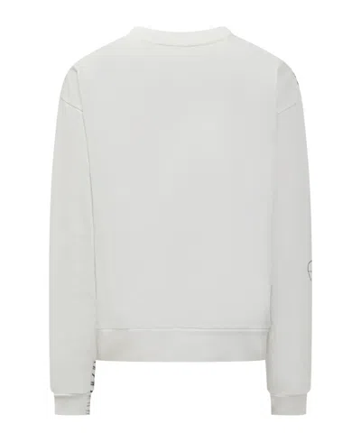 Marni Printed Sweatshirt In Smw02 Natural White