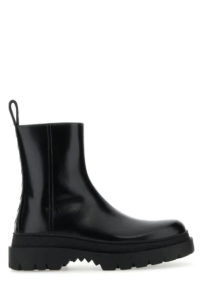 Bottega Veneta 3.5cm Highway Leather Ankle Boots In Black