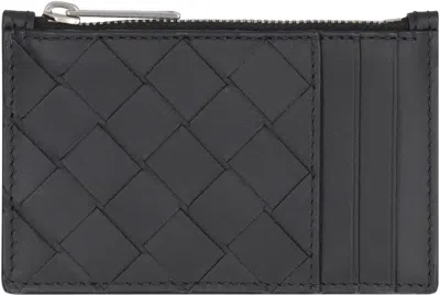 Bottega Veneta Leather Card Holder In Black