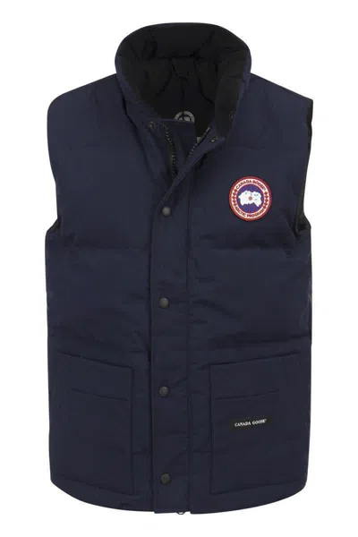 Shop Canada Goose Freestyle - Down Jacket Waistcoat In Atlantic Navy