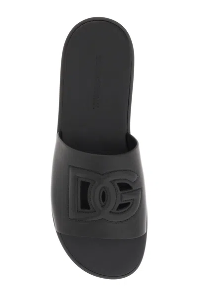 Shop Dolce & Gabbana Sandal With Logo In Black