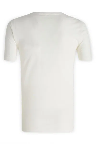 Jil Sander Contrast Logo Cotton T-shirt In White