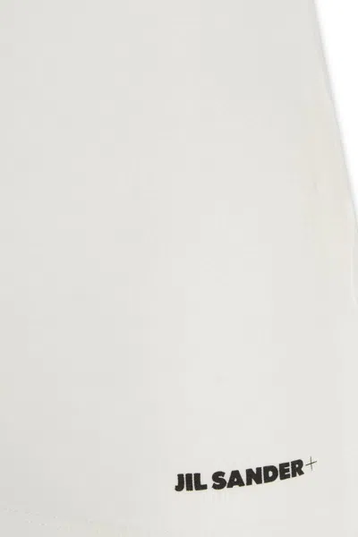 Jil Sander Contrast Logo Cotton T-shirt In White